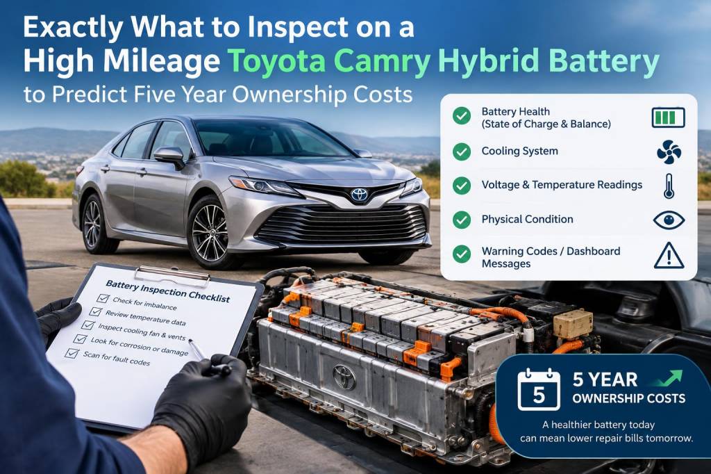 Exactly what to inspect on a high-mileage toyota camry hybrid battery to predict five-year ownership costs
